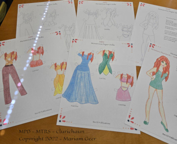 Clurichaun paper dolls and clothes