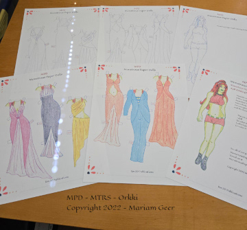 Orkki paper dolls and clothes