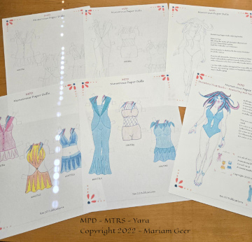 Yara paper dolls and clothes