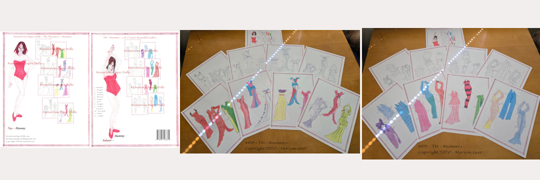 Mummy paper dolls and clothes