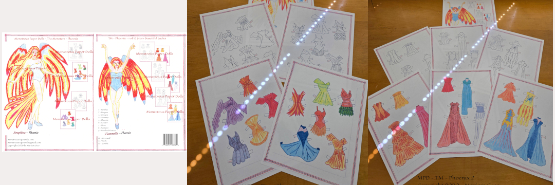 Phoenix paper dolls and clothes